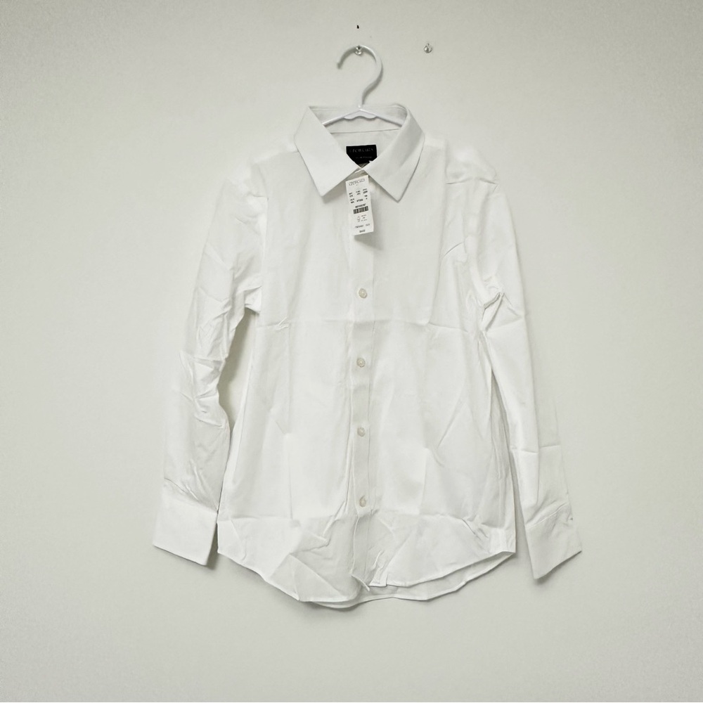J.Crew Crewcuts Boys' long-sleeve flex Thompson shirt Classic Collar Size 8 NEW